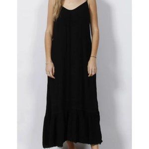 Superdry Goods Black Maxi Dress size 6